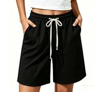 Kurze Hose Damen Sommer Shorts Leicht Waffel Sommerhose High Waist Sweatshorts Waffelstruktur Laufshorts Frauen Bequeme Sommermode Bermuda Shorts Baumwolle Loungewear Elastischer Bund Wandershorts