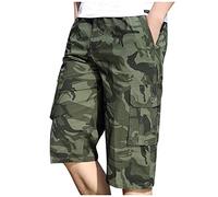 Kurze Hose Herren Stretch Männer Kurze Hose Radlerhose Herren Kurze Cargo Hosen Männer Kurze Arbeitshosen Herren Kurze Hosen Herren Schwarz Chino Shorts Herren Sporthose Herren Kurz（armeegrün,XL