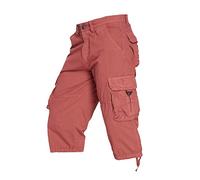 Kurze Hose Herren Stretch Shorts Herren Sommer Sporthose Herren Kurz Kurze Cargo Hosen Männer Herren Shorts Stretch Basketball Shorts Kurze Jogginghose Herren Radlerhose Herren（wassermelonenrot,32)