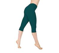 Kurze Hose, Legging-Shorts für Damen, einfarbig, kurze Hose, bequem, schlankmachend, 3/4-Länge, hohe Taille, Jogginghose, leger, Laufen, Fitness, Yogahose zum Ausgehen, grün, M