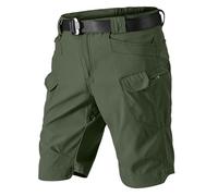 Kurze Hosen Herren, Arbeitsshorts Mit Taschen Casual Gemütliche Trekkinghose Komfortable Bermuda Kurze Arbeitshose Herren, Reissverschluss Leichte Wander Cargohose Baggy Golfhose armeegrün XXL