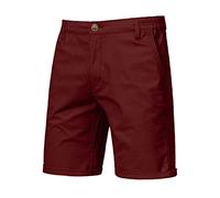 Kurze Hosen Herren Cargo Shorts Sommer Cotton Casual Fashion European Und American Straight Slim Cropped Pants Large Solid Color Sports Tooling Hose Sport Arbeitshosen Männer Kurz Arbeitshose Rot 3XL