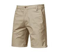 Kurze Hosen Herren Cargo Shorts Sommer Cotton Casual Fashion European Und American Straight Slim Cropped Pants Large Solid Color Sports Tooling Hose Sport Arbeitshosen Männer Kurz Arbeitshose Khaki