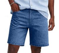 Kurze Hosen Herren Shorts Sommer 2026 Freizeit Trendy Vintage Denim Baggy Gerade Jeans Jorts Bermuda Jeanshose Sommerhose Freizeithose Hose Bequem Leger Modisch (Blau,3XL)