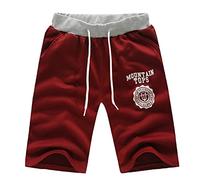 Kurze Hosen Herren Sports Shorts Baumwolle Kurze Hosen Elastische Taille Lose Herrenshorts Leichte Einfarbige Freizeithose Lässige Sport Jogginghose Strand Shorts mit Taschen Stoff Bermuda Hose