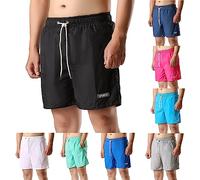 Kurze Hosen Herren Strandshorts Badeshorts für Männer Schnelltrocknend Sporthose Atmungsaktiv Sommerhose Männer Trainingsshorts Elastisch Verstellbar Mit Tunnelzug Jogginghose Einfarbige Freizeithose