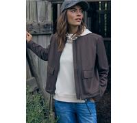 Cecil Outdoorjacke Damen macchiato braun Gr. L (42) – 56% Baumwolle/44% Polyester, mit Stehkragen
