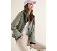 Kurzjacke CECIL, Damen, Gr. XXL (46), chlorella grün, Stoff, Obermaterial: 55% Polyester, 33% Baumwolle, 12% Nylon. Futter: 100% Polyester, unifarben, comfort fit normal, ohne Ausschnitt, Rippbündchen