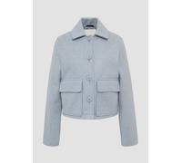 Kurze Jacke in Wolloptik mit aufgesetzten Taschen M blau 2155184.72W0.M