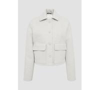 Kurze Jacke in Wolloptik mit aufgesetzten Taschen S grau 2155184.90W0.S