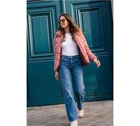 Kurze Jacke mit Stehkragen und Steppmuster