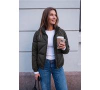 Kurze Jacke mit Stehkragen und Steppmuster
