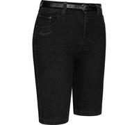 Chinoshorts RAGWEAR "Bobiny", Damen, Gr. 27, Normalgrößen, schwarz, 55% Baumwolle, 42% Polyester, 3% Elasthan, bequem kurz, Hosen Chinoshorts, kurze Sommerhose mit stylischem Gürtel (53256622-27) schw