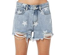 Kurze Jeanshose Damen Hosen Sommer Capri Jeanshosen Pants Jeanshose Paperbag Hot Hotpants Damen-Shorts Bermuda Zerrissene Summer Jeans Cargohose Spodenki Damskie NA Lato