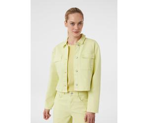 Kurze Jeansjacke mit Garment Dye und aufgesetzten Brusttaschen grün 36