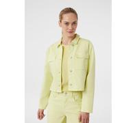 Kurze Jeansjacke mit Garment Dye und aufgesetzten Brusttaschen grün 46