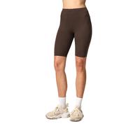 Merry Style Damen Sport Leggings kurz Sportleggings Radlerhose Sporthose aus Viskose MS10-145 (Braun, XS)