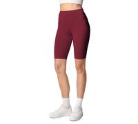 Kurze Leggings aus Viskose MS10-145 PP3 Weinrot M M Weinrot