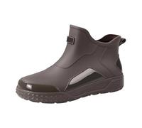 Kurze Regenstiefel, Slipper aus Gummi, wasserdichte, leichte Outdoor-Schuhe für alle Jahreszeiten (1-Grey, 39)