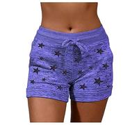 Kurze Sporthose Damen Gym Shorts Sport Shorts Sommer Shorts Baywatch-Damen-Shorts Beach-Shorts Mit Taschen Gummiband Hotpants Sommer Hose Hotpants Fitness Kurz Sweathose Activewar Fit Boxershorts