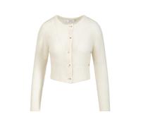 Kurze Strickjacke aus Alpaka Weiß XS