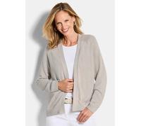 Kurze Strickjacke aus Bändchengarn braun 21