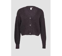 Kurze Strickjacke aus Baumwollmix mit Knöpfen M lila 2158462.49W0.M