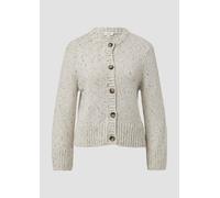 Kurze Strickjacke aus Baumwollmix mit Knopfleiste 48 creme 2168147.04X3.48