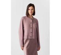 Kurze Strickjacke mit Rippdetails pink 42