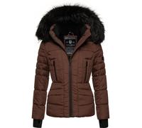 Kurze Winter Steppjacke mit Kapuze "Adele" Chocolate S