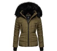 Kurze Winter Steppjacke mit Kapuze "Adele" Millitary Green XL