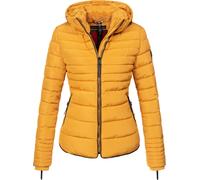Kurze Winter Steppjacke mit Kapuze "Amber" Gelb XXL