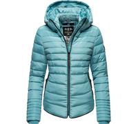 Kurze Winter Steppjacke mit Kapuze "Amber" Misty Blue XXL