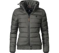 Kurze Winter Steppjacke mit Kapuze "Poison" Anthrazit M