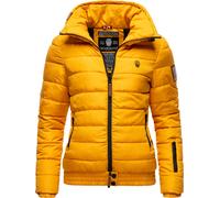 Kurze Winter Steppjacke mit Kapuze "Poison" Yellow M