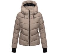 Winterjacke MARIKOO "Yukanii", Damen, Gr. M, beige (taupe grau), Obermaterial: 100% Polyester; Futter: 100% Polyester; Wattierung: 100% Polyester; Ärmelfutter: 100% Polyester, Jacken, Kurze Winterjack
