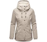 Kurzer Baumwoll-Wintermantel mit Kapuze "Bikoo" Light Taupe M