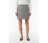 Kurzer Bouclé-Rock mit Karomuster schwarz|weiß 32