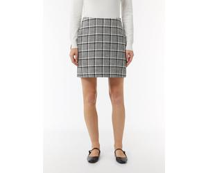 Kurzer Bouclé-Rock mit Karomuster schwarz|weiß 40