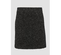 Kurzer Bouclé-Rock mit verdecktem Reißverschluss 38 schwarz 2156612.9999.38