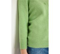 Cecil Strickjacke Cardigan Damen XXL (46) bamboo grün melange unifarben Rundhals