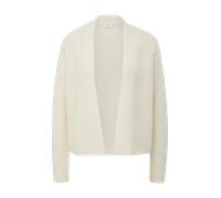 Cardigan S.OLIVER BLACK LABEL Gr. 46, weiß (white) Damen Strickjacken Cardigans mit Flachstrickbündchen am Ausschnitt vorne (84896226-46)