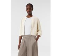 Kurzer Cardigan mit Rippstruktur beige 46