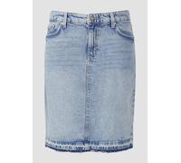 s.Oliver Kurzer Jeansrock mit offenem Saum hellblau 32