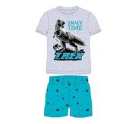Kurzer Jurassic World Pyjama für Jungen ""Snack Time" grau-blau, 110