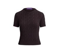 Kurzer Kaschmirpullover mit Zopfmuster XXL Brown