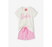 Kurzer Mädchen Schlafanzug BARBIE mit Glanzmotiv bonbon rosa Gr. 116