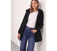 Kurzmantel STREET ONE, Damen, Gr. 40, schwarz, Stoff, Oberstoff: 69% Polyester, 31% Wolle. Futter: 100% Polyester, unifarben, regular fit normal, ohne Ausschnitt, Bündchen, Mäntel Kurzmantel, in Unifa