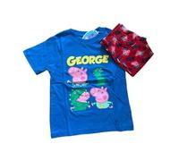 Kurzer Peppa Pig Jungen-Pyjama „George“ | Grau-blau oder Blau-rot | blau-rot,122