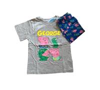 Kurzer Peppa Pig Jungen-Pyjama „George“ | Grau-blau oder Blau-rot | grau-blau,128